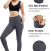 Fengbay 2 Pack High Waist Yoga Pants, Pocket Yoga Pants Tummy Control Workout Running 4 Way Stretch Yoga Leggings