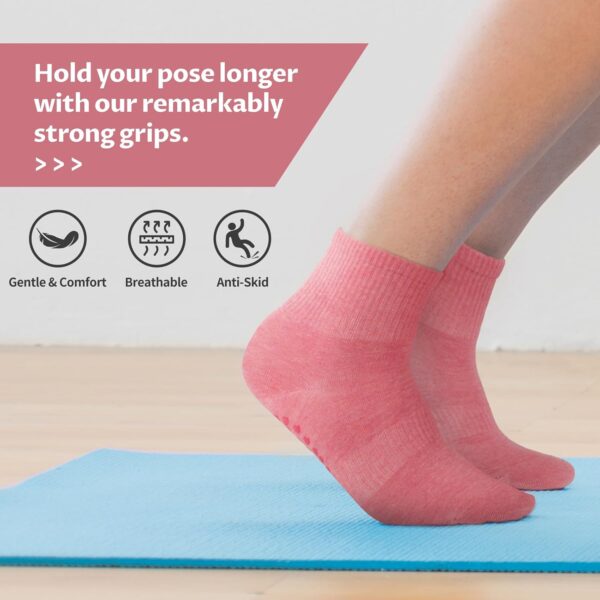 deefly Women Yoga Socks,Non Slip Grip Pilates Socks Unthickened