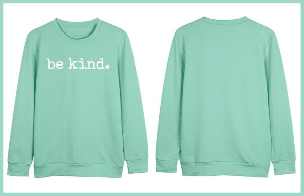 ASTANFY Be Kind Sweatshirt Womens Letter Print Pullover Long Sleeves Blessed Top Blouse