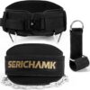 Weighted Dip Belt for Weight Lifting With Chain 46" and Loading Straps,Weighted Belt,Pullup Dip Weight Belt with Chain, Weighted Pull Up Belt for Weights,Belt Squat Belt with Chain