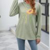 Womens Fall Crewneck Sunflower Graphic Print Tops Long Sleeve Cute Casual Tees