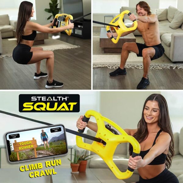 71CODhaK9cL._AC_SL1000_.jpg STEALTH Squat Trainer - Home Fitness Equipment & Full Body Workout - Get Lean Sculpted Legs & Glutes Playing Games on Your Phone - Fun Games to Help You Lose Weight - Train Legs, Butt, and Thighs