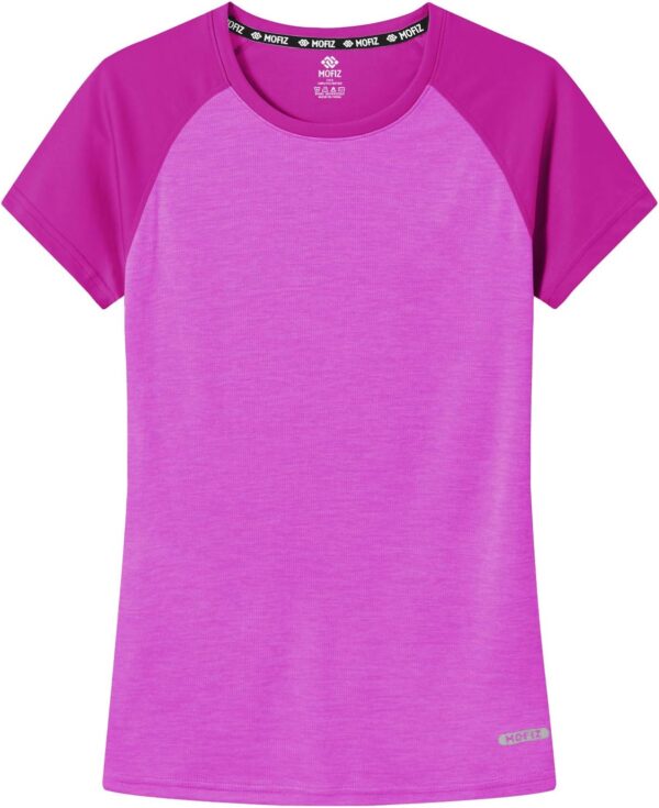 MoFiz Women's Short Sleeve UPF 50+ Sun Protection Sports T-Shirt Quick Dry Running Workout Athletic Tee Top