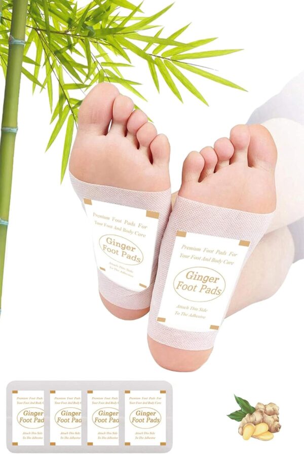 71CS95YZexL._AC_SL1500_.jpg Foot Pads, Ginger Foot Pads, Natural Ginger Powder Bamboo Vinegar Foot Patches 20 Packs.