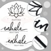 Inhale Exhale Wall Art Yoga Meditation Decor Lotus Flower Wall Art Yoga Sign Decorative Black Metal Meditation Decoration Spiritual Decor for Living Room Bedroom Decor