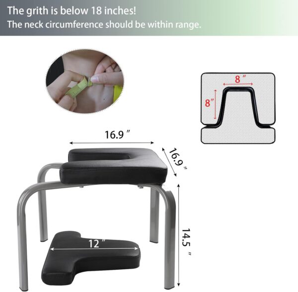 Yoga Headstand Bench, Yoga Inversion Chair, Headstand Trainer for Practice Head Stand, Shoulderstand and Strength Training