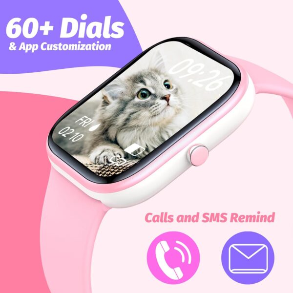 Fitness Tracker Watch for Kids, IP68 Waterproof Kids Smart Watch with 1.5" DIY Dials 19 Sport Modes, Pedometers, Heart Rate, Sleep Monitor, Great Gift for Boys Girls Teens 6-14