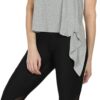 icyzone Tie Back Yoga Tops for Women, Lightweight Workout Athletic Tanks, Breathable Gym Shirts