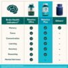 NEURIVA Plus Brain Supplement for Memory and Focus Clinically Tested Nootropics for Concentration for Mental Clarity, Cognitive Enhancement Vitamins B6, B12, Phosphatidylserine 30 Capsules