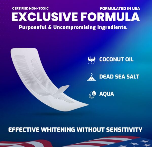 Whitening Strips Care Enamel Safe Natural Teeth Whitener Kit for Men Women (Mint 28 Strips)