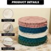 Meditation Floor Pillow, Large Floor Seat Cushion,23.6inch Round Floor Pillows Seating for Adults,Solid Thick Meditation Cushion with Handle for Yoga Balcony Living Room Tatami Outdoor
