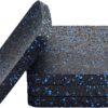 Treadmill Mat Pads, Exercise Equipment Mat with High Density Rubber for Protect Floors 3.94" x 3.94" x 0.5" (4 PCS) Black