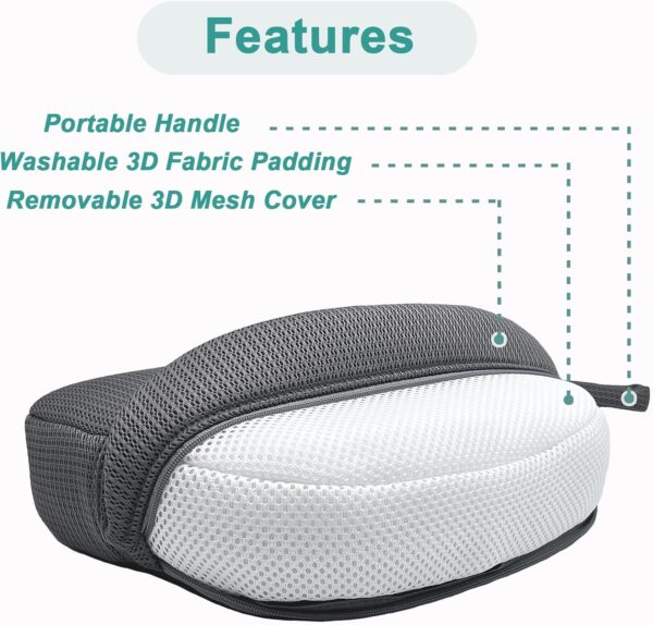 Esme L&H Meditation Cushion, Ventilated 3D Mesh Material Meditation Pillow Machine Washable Zafu Meditation Cushion, Comfy Yoga Pillows for Sitting on Floor for Adults