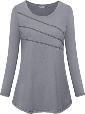 MISS FORTUNE Women's Exercise Tops for Yoga Hiking Running Gym, Moisture Wicking Ladies Workout Clothes, Women Active Shirts