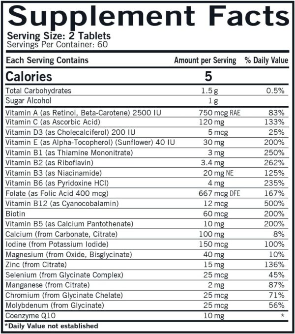 71Ct8ubLJWL._AC_SL1200_.jpg Kirkman - Children's Chewable Multivitamin & Mineral - 120 Tablets - Potent Broad-Spectrum Vitamin/Mineral Supplement - with Xylitol - Natural Mango Peach Flavor