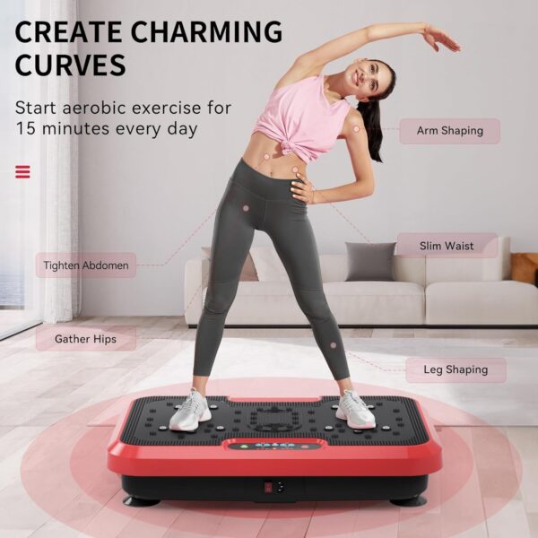 BZK Vibration Plate Exercise Machine, Pro Waver Vibration Plate Platform for Lymphatic Drainage, Helps Weight Loss Shaping Toning & Wellness, Whole Body Shake Workout Equipment for Home Gym
