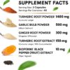 4-in-1 Turmeric and Garlic Supplements with Bioperine 2360 mg Turmeric Ginger Root Capsules with Garlic for Joint, Digestion & Immune Support (120 ct)