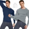 5 or 4 Pack Men's Thermal Compression Shirt Fleece Lined Long Sleeve Athletic Base Layer Cold Weather Gear Workout Top