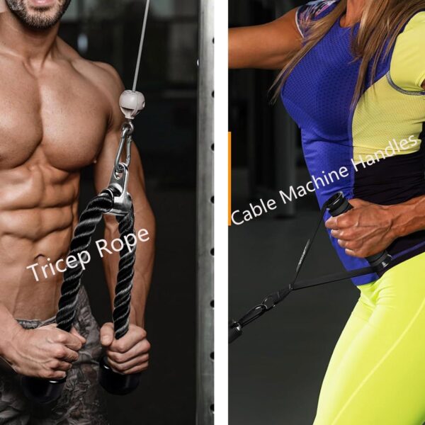 Cable Machine for Home Gym, Triceps Press Down Cable Machine attachments, LAT Pull Down attachments, Triceps Pull Down attachments, Fitness Equipment Cable Accessories.