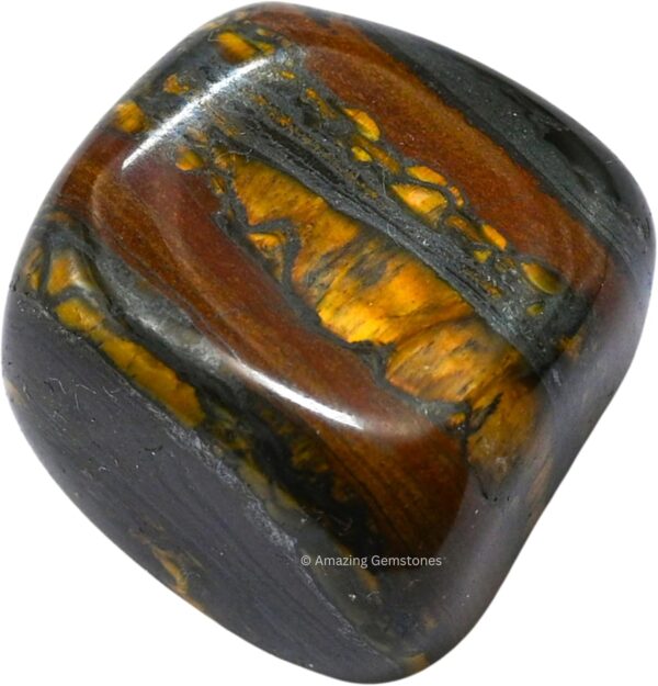 1000+ Carats Iron Tiger Eye Crystal Tumbled Stones Polished Rocks - Natural Gem Stones for Healing - DIY Crystals for Protection