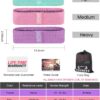 Fabric Resistance Bands for Working Out - Exercise Bands for Women and Men, Booty Bands for Legs and Butt, Yoga, Pilates, Rehab, Fitness and Home Workout