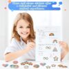 ZOIIWA 48Pcs Breath Calm Anxiety Sensory Stickers Reusable Tactile Textured Mindfulness Sticker Fidget Silent Adhesive Sensory Strips for School Office Adults Teen Kid Tension Student Classroom Supply