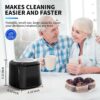 Ultrasonic Retainer Cleaner, 48kHz 30W Retainer Cleaner Machine for Dentures, Night Mouth Guards, Jewelry, Aligner, Braces, Denture Cleaner with Digital Timer, 180ML Capacity, Dual Cleaning Mode