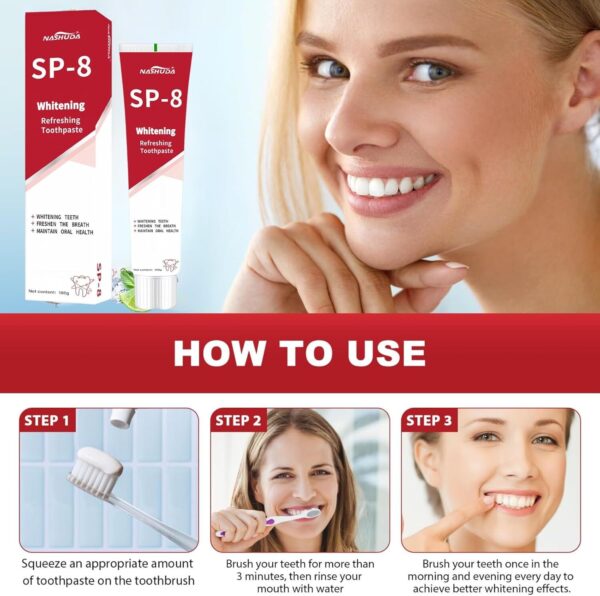 SP-8 Probiotic Toothpaste, SP8 Toothpaste Fresh Breath, Deep Cleaning Care Toothpaste (02)