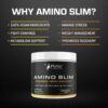 Amino Slim - Slimming BCAA Weight Loss Drink for Women, Vegan Amino Acids & L-Glutamine Powder for Post Workout Recovery & Fat Burning | Daily Appetite Suppressant, Metabolism Booster & Stress Relief