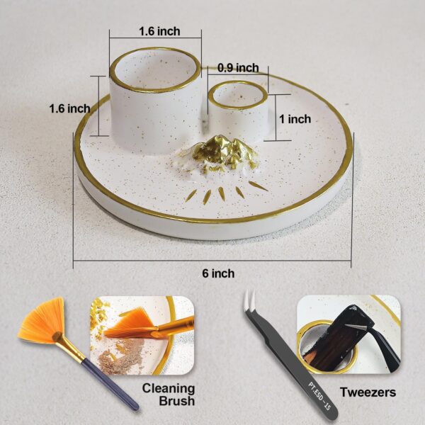 5 in 1 Incense Holder for Meditation, Palo Santo Holder, Ceramic Sage Holder for Burning, Candle Holder, Ashtray, Palo Santo Matches, Meditation Accessories for Meditation Yoga Room