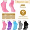 5 Pairs Yoga Socks with Grips for Women, Non Slip Socks for Women, Pilates Socks with Grips, Non Slip Pilates Grip Socks, Yoga Pilates Anti Skid Socks, Non Slip Barre Hospital Socks