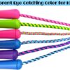 71DPj4zxykL._AC_SL1408_.jpg GiftExpress Adjustable Size Colorful Jump Rope for Kids and Teens - Outdoor Indoor Fun Games Skipping Rope Exercise Fitness Activity and Party Favor - Assorted Colors Pack of (6)