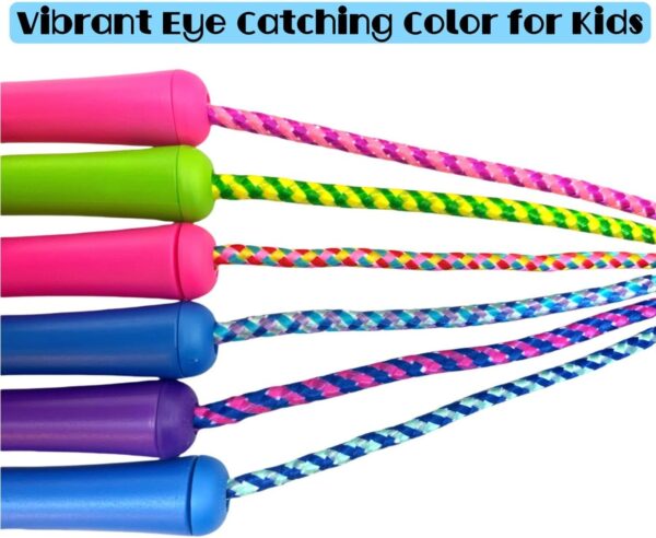 71DPj4zxykL._AC_SL1408_.jpg GiftExpress Adjustable Size Colorful Jump Rope for Kids and Teens - Outdoor Indoor Fun Games Skipping Rope Exercise Fitness Activity and Party Favor - Assorted Colors Pack of (6)