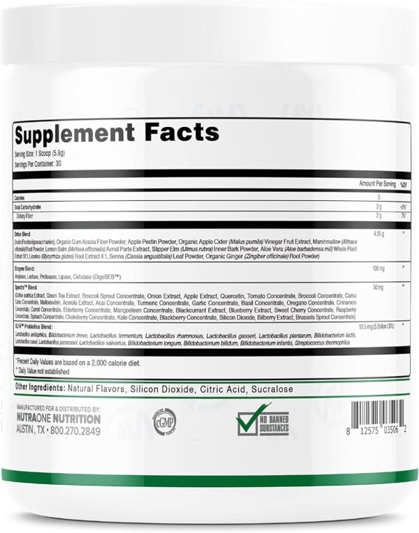 DetoxOne Daily Gut Health Powder for Weight Loss​ | ​Daily Detox Cleanse Supports Normal/Health Digestive Function*| Promotes Detoxification*, Boost Energy​ & Improves Nutrient Absorption