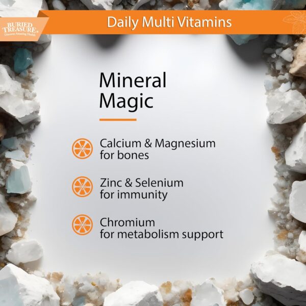 Buried Treasure VM100 Daily Multi - 32 Servings, Liquid Vitamins Minerals Supplement with Dose Cup