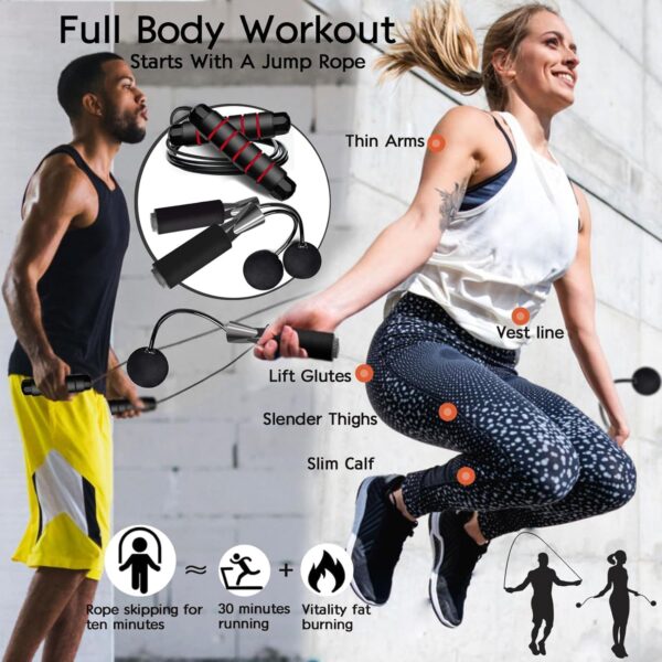 Jump Rope, Exercise Jumprope for Men Women and Kids Workout,Rapid Speed Jumping Rope for Cardio and Endurance Training,for Home Aerobic Exercise Equipment