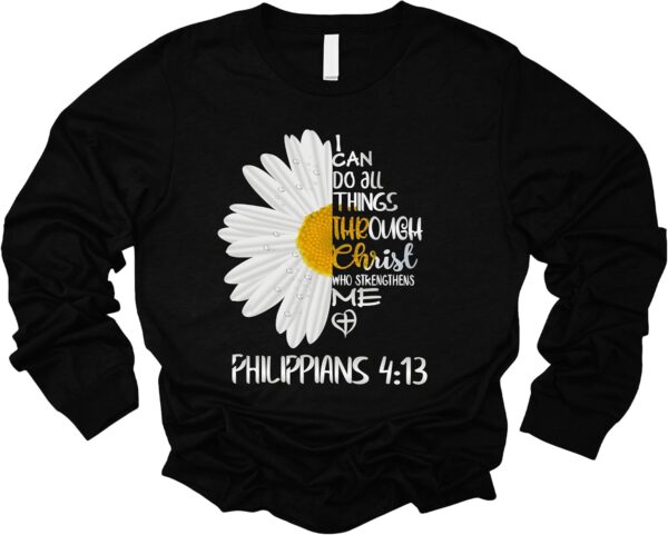 Love in Faith | I Can Do All Things Daisy | Christian T-Shirts for Women | Faith-Based | Christian Gifts