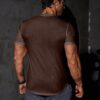 JMIERR Mens Muscle Slim T Shirt V-Neck Longline Henley Shirt Gym Workout Athletic Tee Shirts