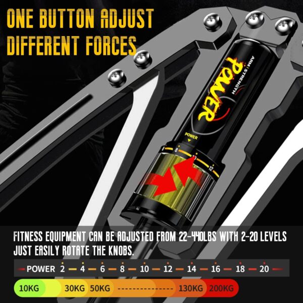 71DZ76ipXL._AC_SL1500_.jpg LEJIEYIN Twister Arm Exerciser - Adjustable 22-440lbs Hydraulic Power/Home Chest Expander/Shoulder Muscle Training Fitness Equipment/Arm Enhanced Exercise Strengthener