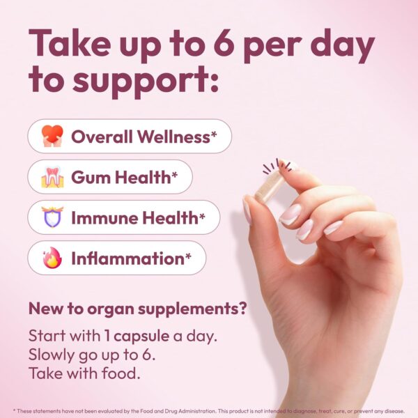 Gum Restore Supports Gum Repair for Receding Gums Treatment, Inflamed Gums & Gum Recession Treatment, Gum Restore Gum Health Supplements Gum Regrowth, Made in USA, 180 Capsules 1 Month Supply, Non-GMO