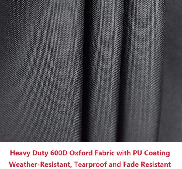 Mini Lustrous Weight Bench Cover, Adjustable Exercise Workout Bench Cover, Waterproof 600D Oxford Fabric for Indoor and Outdoor Use, 50" L x 23" W x 17" H（Black）