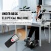 Under Desk Elliptical Machine, Ellipse Leg Exerciser for Seniors Adults, Adjustable Speeds Elliptical Trainer with Remote Control, Quiet & Portable Mini Seated Pedal Exerciser for Home Office Use