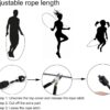 BOOMIBOO Jump Rope, Adjustable Jump Ropes,Skipping Rope Tangle-Free Rapid Speed with Ball Bearings for Women Men Kids,Exercise & Slim Body Jumprope at Home School Gym