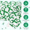 3 Pcs Mental Health Awareness Tablecloth Pancreatic Cancer Awareness Table Cover Colon Cancer Prostate Cancer Awareness Items Plastic Tablecloth for Society Events Party Supplies (Green)