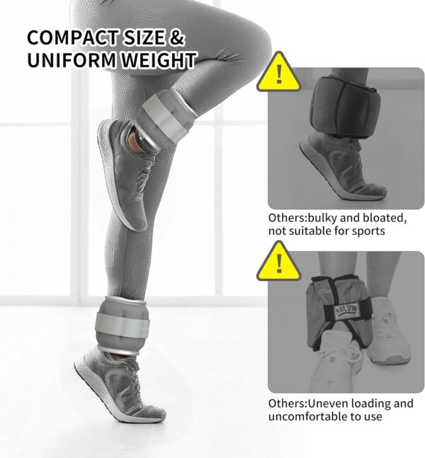 PROIRON Ankle Weights Wrist Leg Weights for Women Men 2/4/6/8LBS Reflective Ankle Weight Set for Fitness Exercise Jogging Aerobics