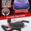 YYFITT 3-IN-1 Exercise Bike with Luminous Digits Display | Folding Stationary Bikes for Home Seniors | Compact Workout Bike with Fully Support Backrest - Wider Seat - 16 Level Magnetic Resistance