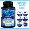 Potent Garden 2-Pack Mega Mineral Supplement Complete Mineral Complex with Calcium Magnesium Zinc Potassium Boron Selenium Chromium & 72 Trace Minerals Iron Free Calcium Supplement -200 Pills