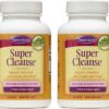 Nature's Secret Super Cleanse Extra Strength Toxin Detox & Gentle Elimination Body Cleanse, Digestive & Colon Health Support - Stimulating Blend of 14 Herbs with Probiotics - 100 Tablets (Pack of 2)