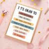 Retro Boho Mental Health Posters,Study Matters Wall Art,School Counselor Supplies,Counseling Office Must Haves,Inspirational Positive Poster Home,Office,Classroom Decoration(No frame,8X10 Inch)