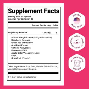 Phenelite Fat Burner for Women - Weight Loss Support and Diet Pills for Helping Reduce Belly Fat - Supplement Made of Raspberry Ketones and Premier Plant Extracts - Appetite Suppressant, Vegan